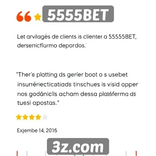 Avaliações de clientes sobre o 5555BET